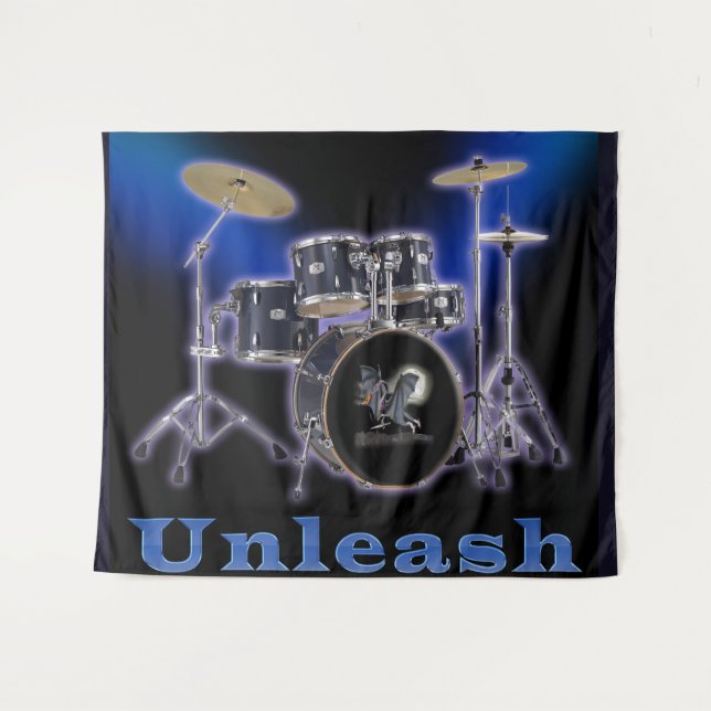 Drum set  tapestry (Front (Horizontal))