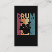 Drum Set Vintage Rock Music Retro Drummer