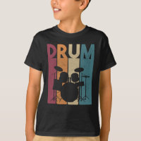Drum Set Vintage Rock Music Retro Drummer