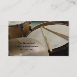 Drum Setcymbals and sticks (2 sided) Business Card