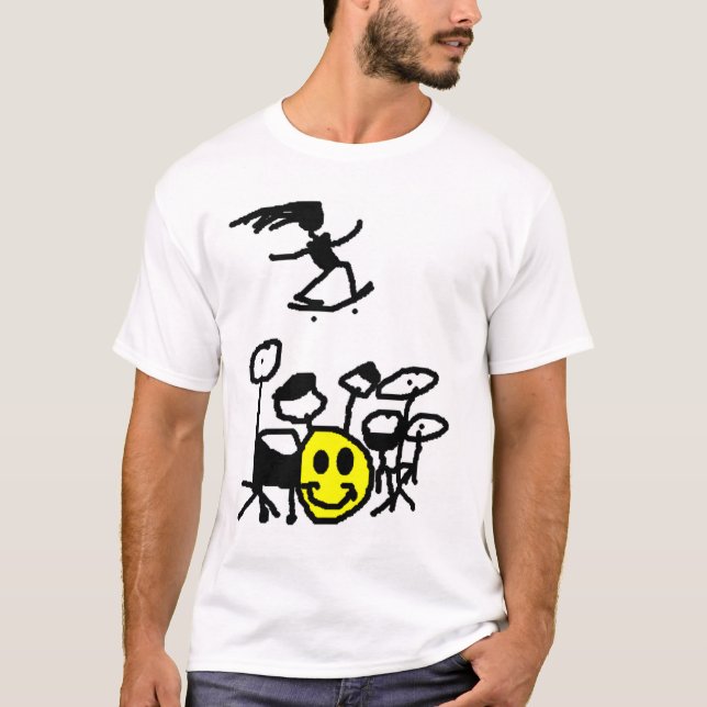 Drum, Skate, Smile T-Shirt (Front)