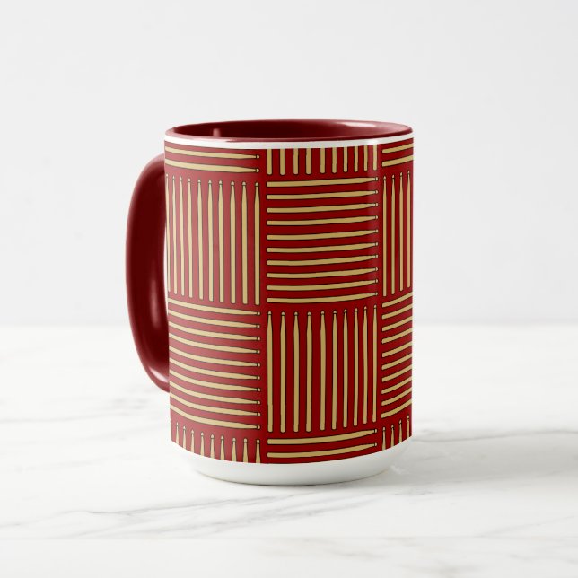 Drum Stick Crosshatch Mug (Front Left)
