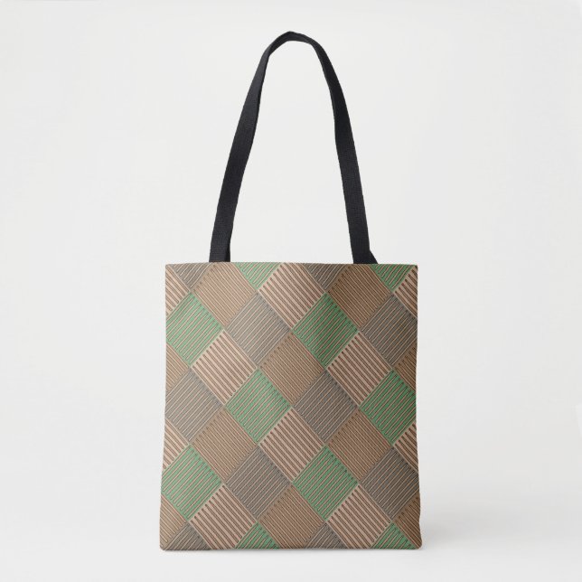 Drum Stick Crosshatch Tote Bag (Front)