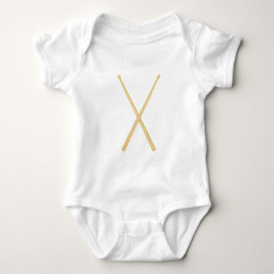 Drum Sticks Baby Bodysuit