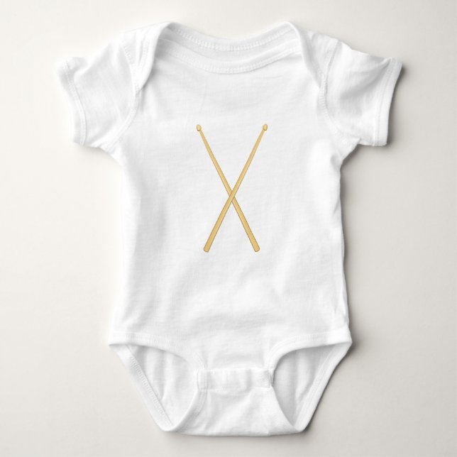 Drum Sticks Baby Bodysuit (Front)