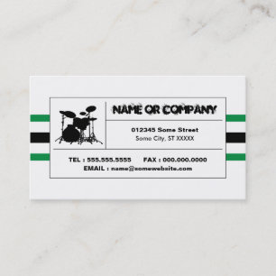 drum stripes business card