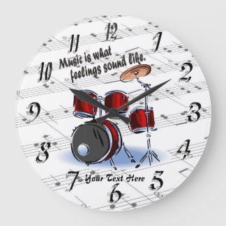 Drum - What Feelings Sound Like Round Wall Clock