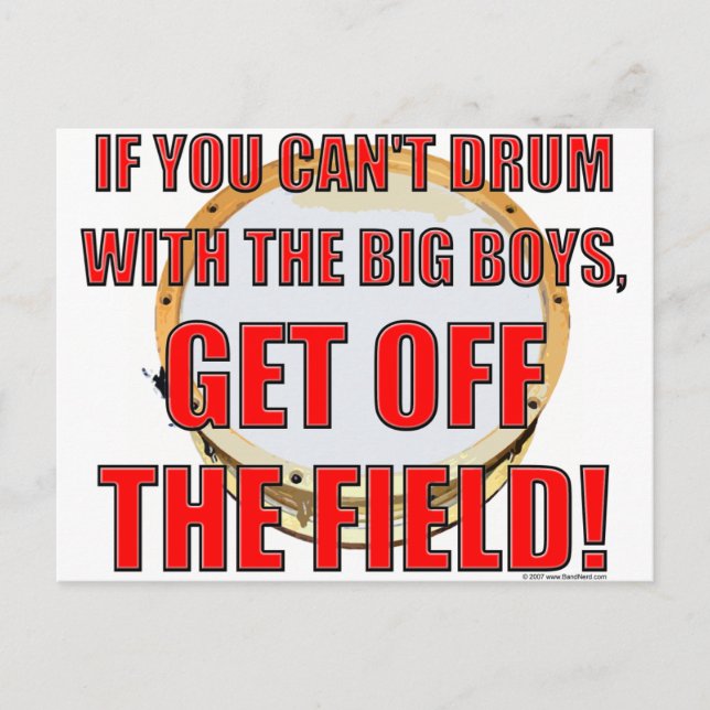 Drum With The Big Boys 2 Postcard (Front)