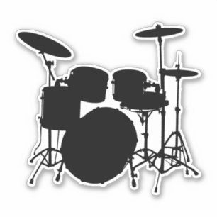 Drumbeat Delight: Drum Kit Silhouette