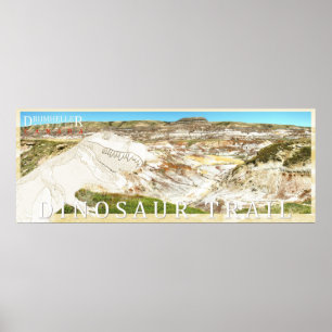Drumheller Badlands Dinosaur Trail Photo Poster