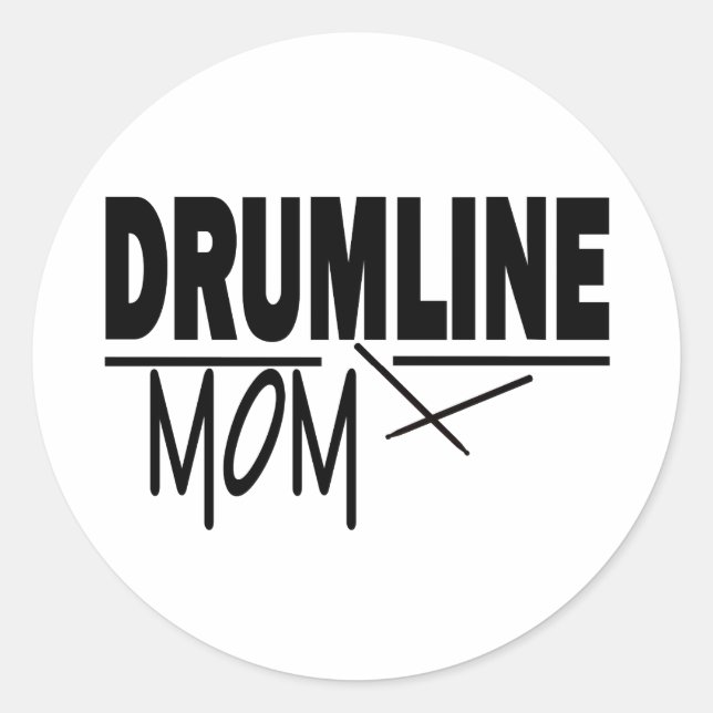Drumline Mum Classic Round Sticker (Front)