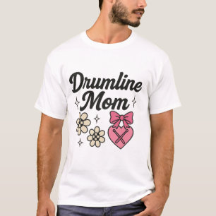 : Drumline Mum Heart & Flowers T-Shirt