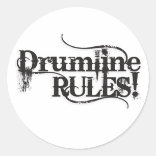 Drumline RULES Classic Round Sticker