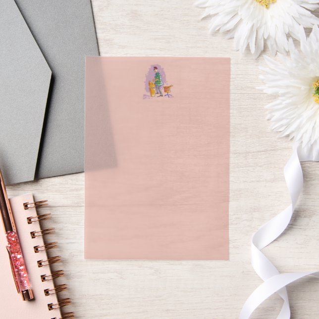 Drummer 1 beige vellum papers invitations (Wedding)