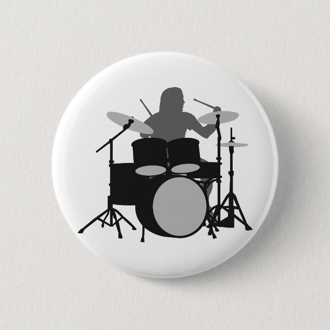 drummer 6 cm round badge (Front)