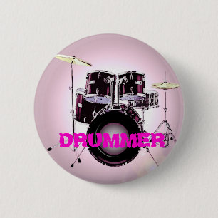 Drummer 6 Cm Round Badge