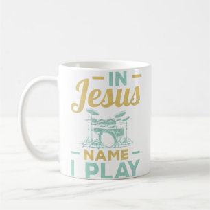 Drummer And Jesus Christian Coffee Mug