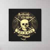Drummer Art Canvas Skull Drumsticks Drum Picture