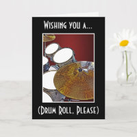 Drummer Birthday Card Musician Drums Drumming Rock