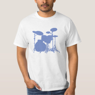 Drummer Blue Silhouette T Shirt