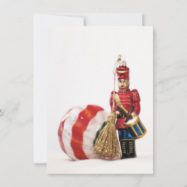 Drummer Boy and Christmas Ball Holiday Card (Front)