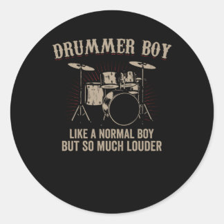 Drummer Boy | Drums Drummer Gift Classic Round Sticker