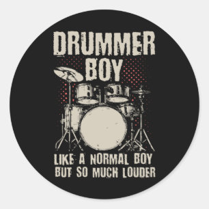 Drummer Boy   Drums Drummer Gift Classic Round Sticker