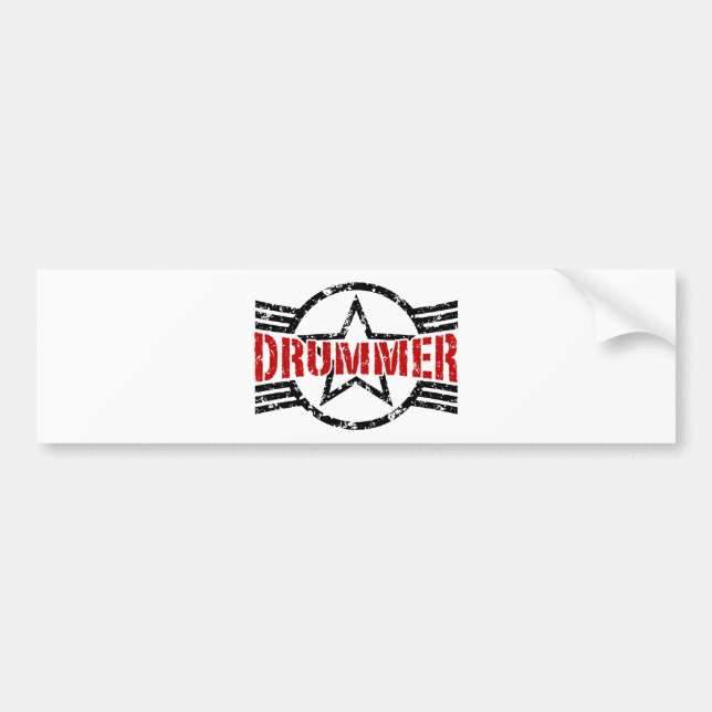 Drummer Bumper Sticker (Front)