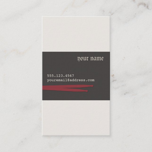 Drummer Business Card (Front)