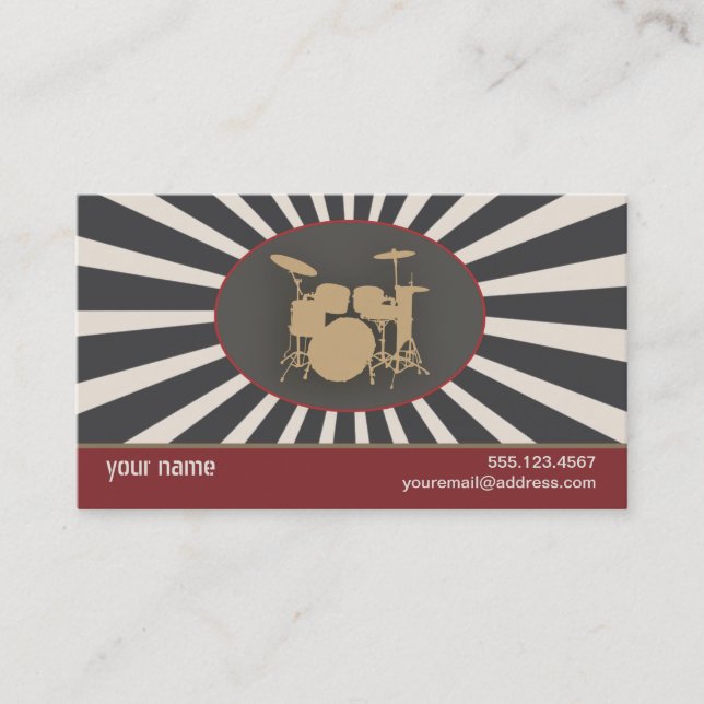 Drummer Business Card (Front)