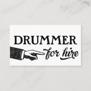 Drummer Business Cards - Cool Vintage