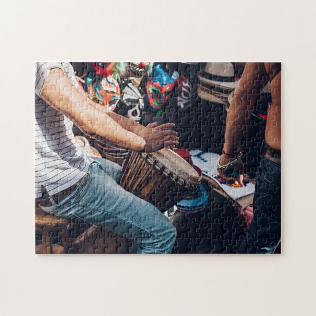 Drummer by Masks Jigsaw Jigsaw Puzzle (Horizontal)