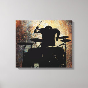 Drummer canvas 2, Copyright Karen J Williams Print