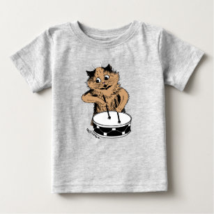 Drummer Cat Baby T-Shirt