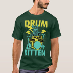 Drummer Cat Drum Kitten T-Shirt