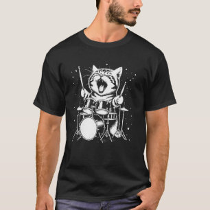 Drummer Cat - Funny Rock Music Drummer Cat T-Shirt