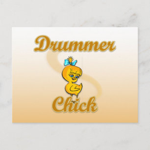 Drummer Chick Postcard
