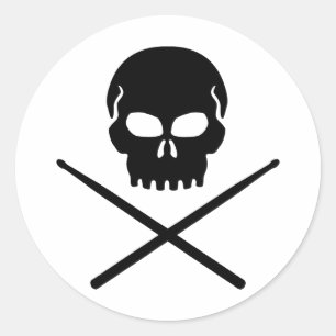 Drummer Classic Round Sticker