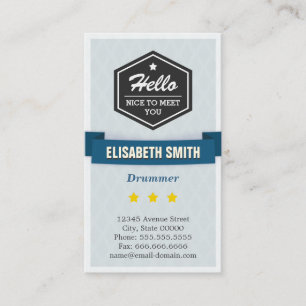 Drummer - Creative Retro Stylish Business Card