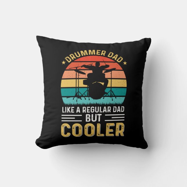 Drummer Dad Cushion (Front)