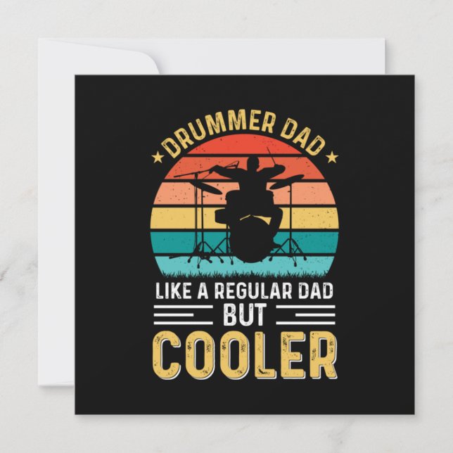 Drummer Dad Invitation (Front)
