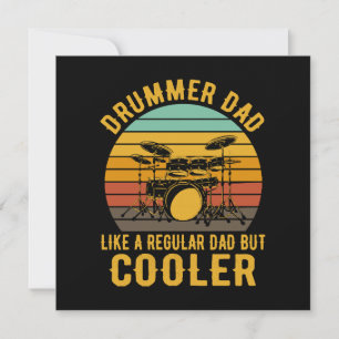 Drummer Dad Like A Regular Dad But Cooler Invitation