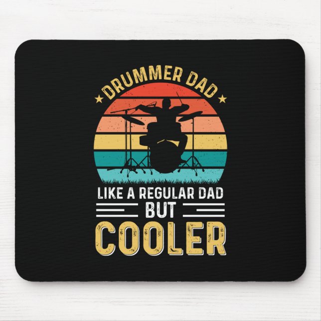 Drummer Dad Mouse Mat (Front)