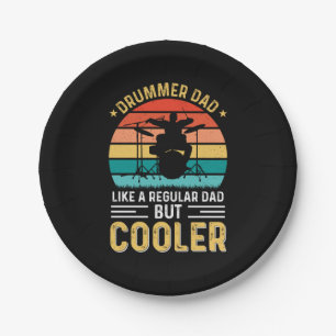 Drummer Dad Paper Plate