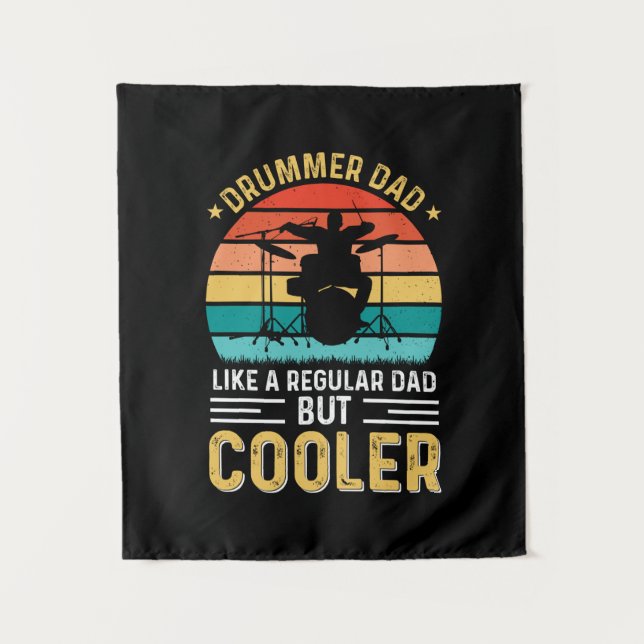 Drummer Dad Tapestry (Front)
