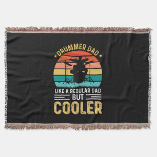Drummer Dad Throw Blanket