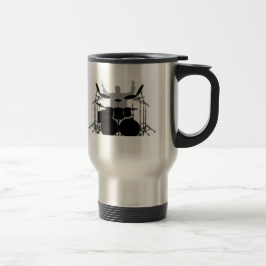 Drummer drink coffee first travel mug