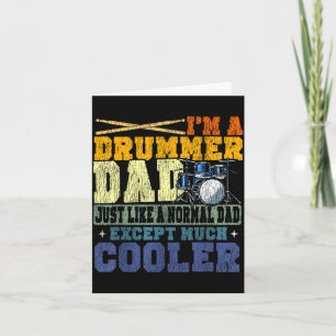Drummer drum set dad father daddy vintage a card