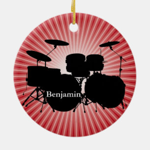 Drummer Drum Set Design Ornament