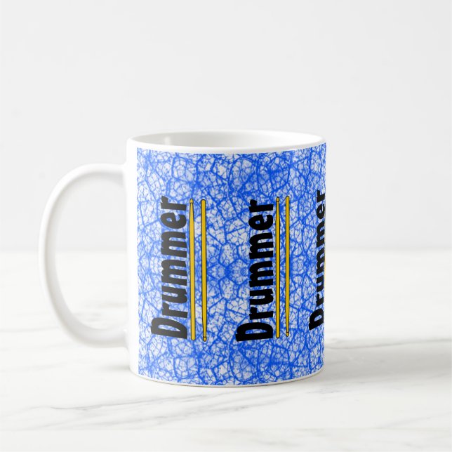 Drummer Drum Sticks  Coffee Mug (Left)